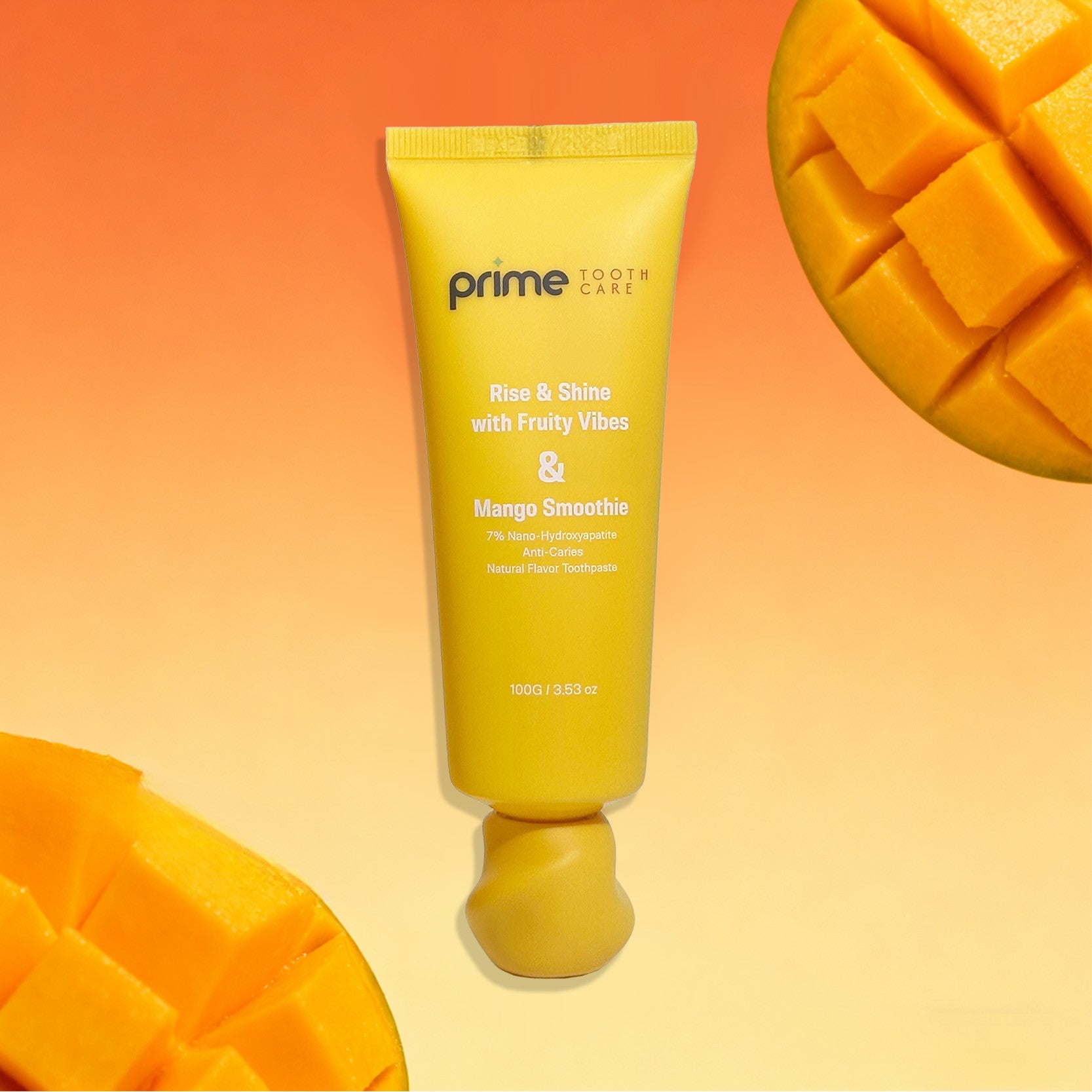 Mango smoothie flavor toothpaste with nano-hydroxyapatite for kids and adults oral care