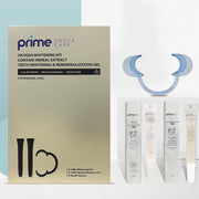 Oxygen whitening gel kit with 10% carbamide peroxide and herbal extracts for enamel remineralization