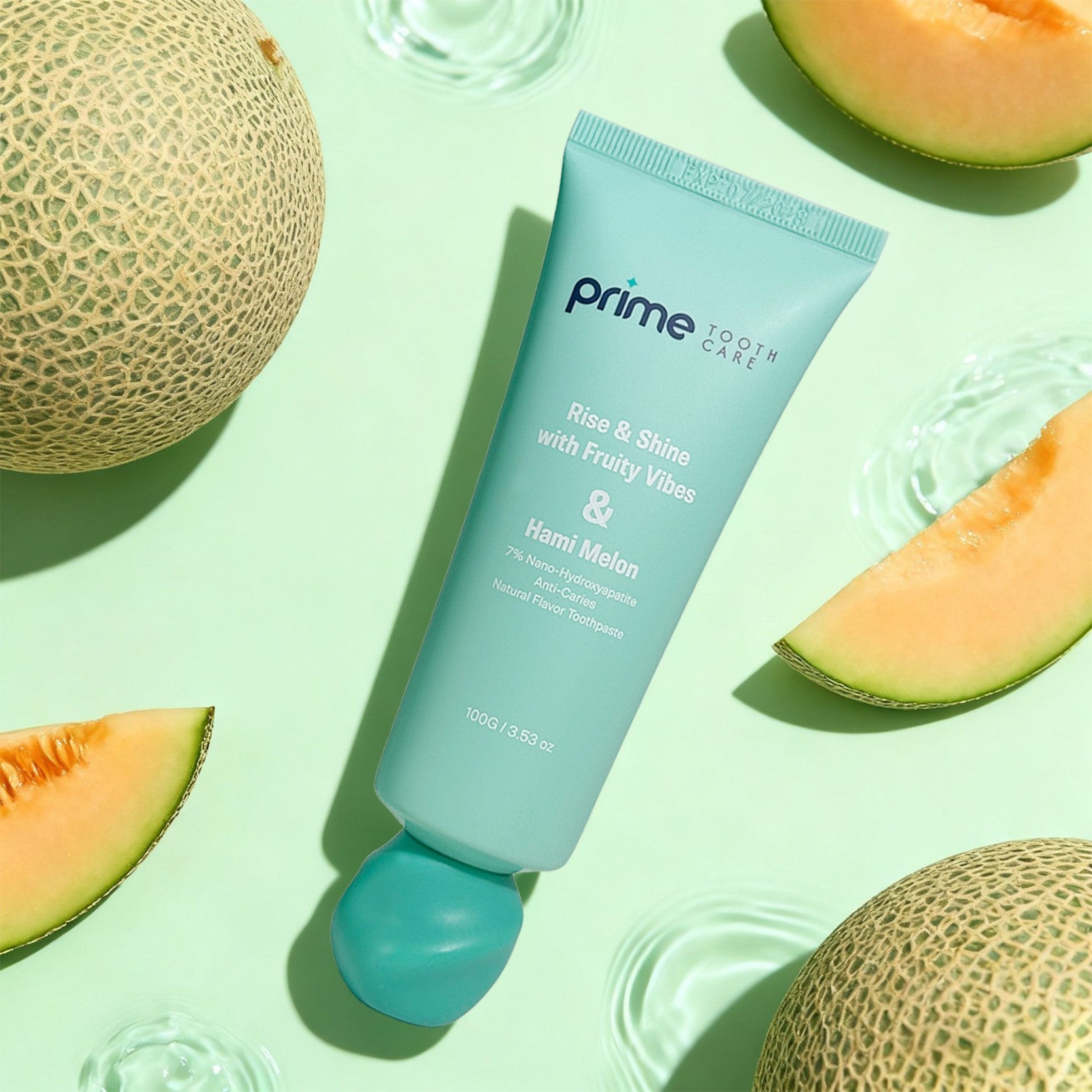 Honeydew melon flavor nHAP toothpaste for kids safe fluoride-free oral care