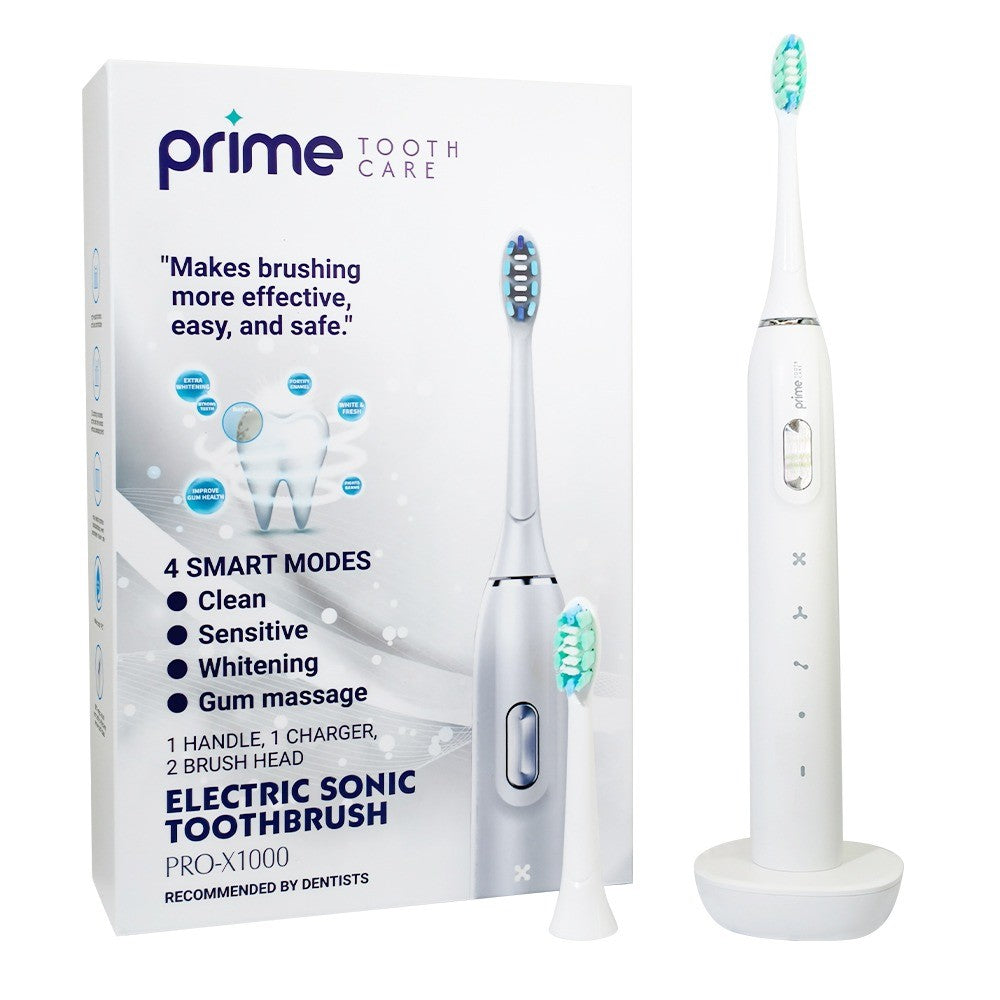 Electric sonic toothbrush with smart cleaning modes for advanced oral care and teeth whitening
