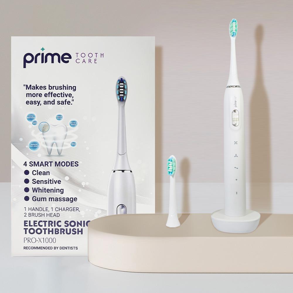 Electric sonic toothbrush with smart cleaning modes for advanced oral care and teeth whitening