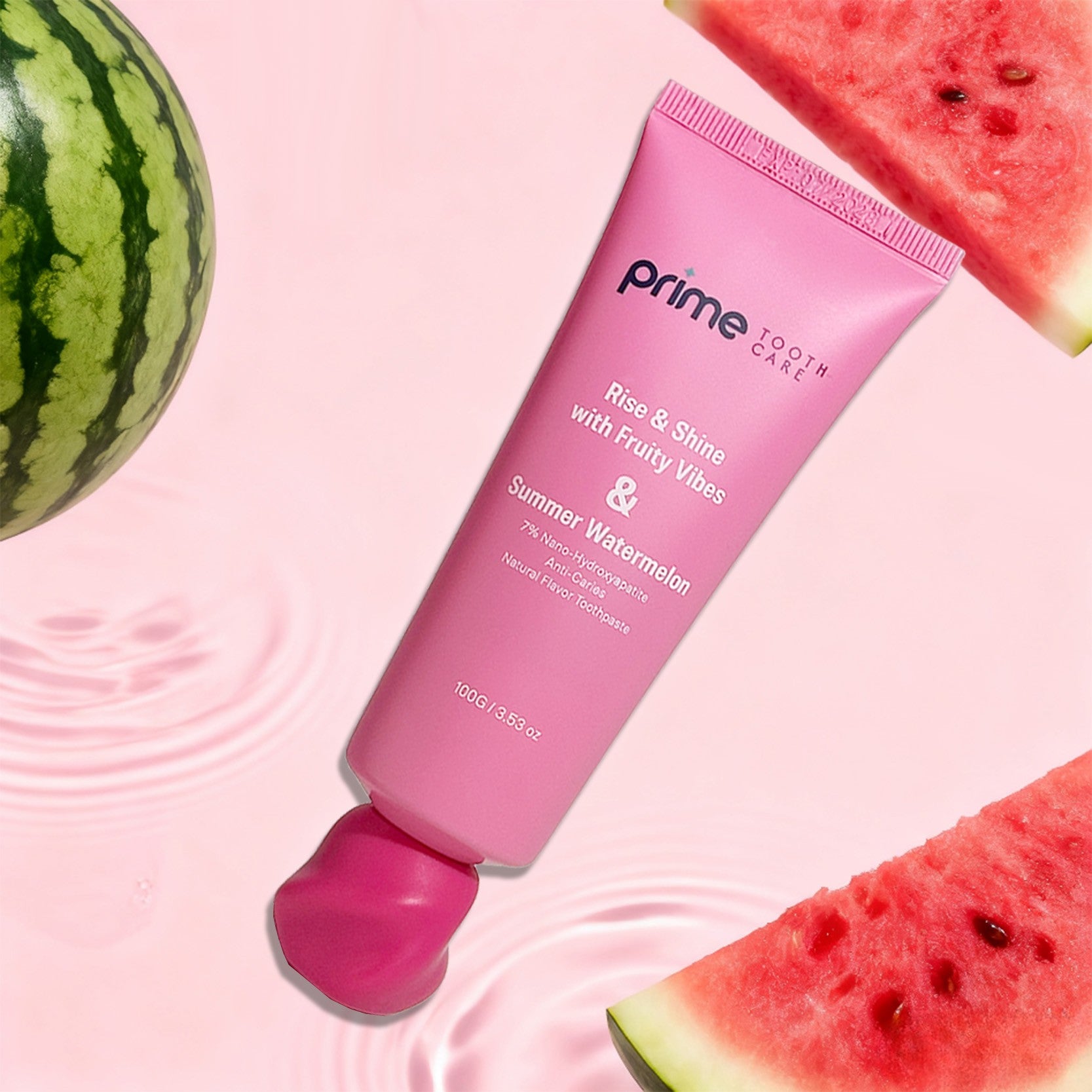 Watermelon flavor kids toothpaste with nano-hydroxyapatite fluoride-free formula